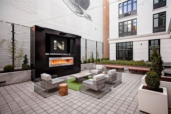 Fireplace courtyard